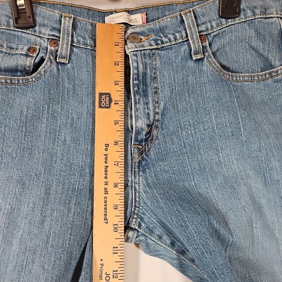 Levi's 505 Straight Leg Jeans Y2K Medium Wash Denim Womens Size 12L - Picture 5 of 10